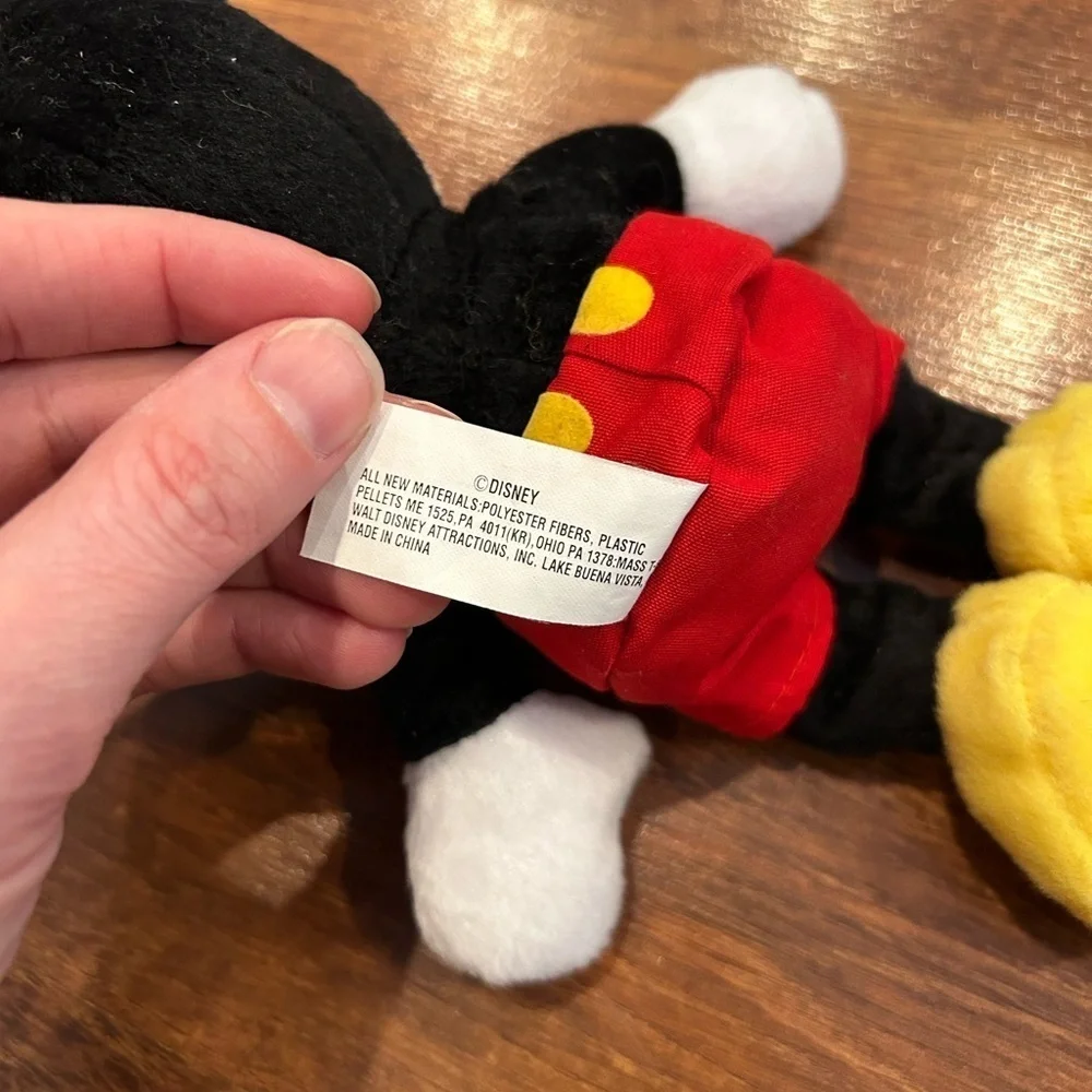 Vintage Disney's Mickey Mouse Plush Walt Disney World Resort 8” Bean Bag